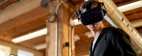 man using VR headset