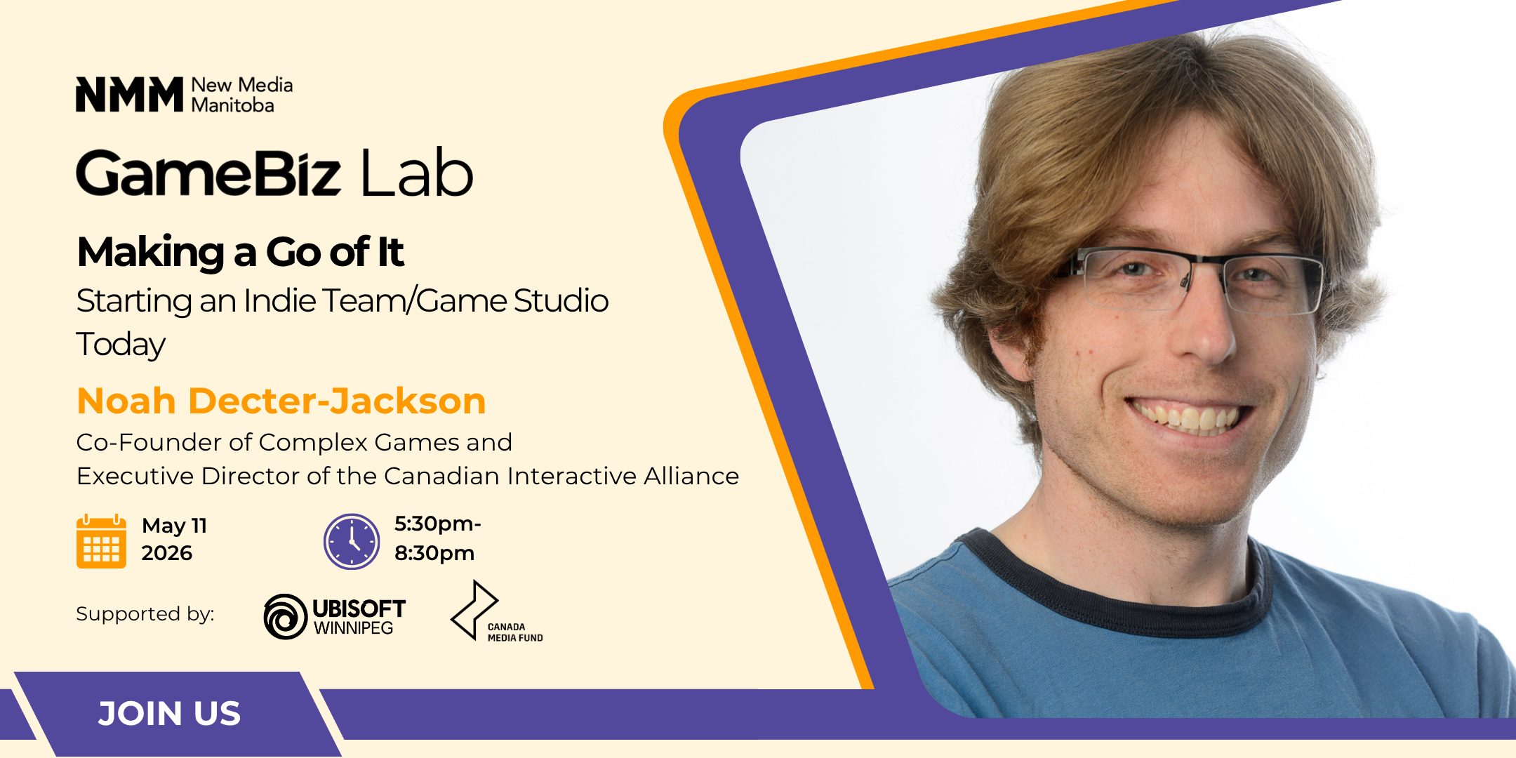 Event banner for a GameBiz Lab speaker session, see event page for full details.